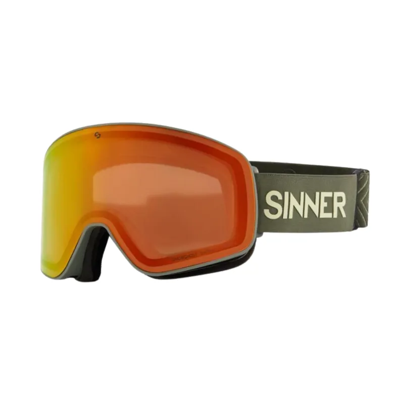 2025 Sinner Snowghost ski googles moss green/photochromic red lens