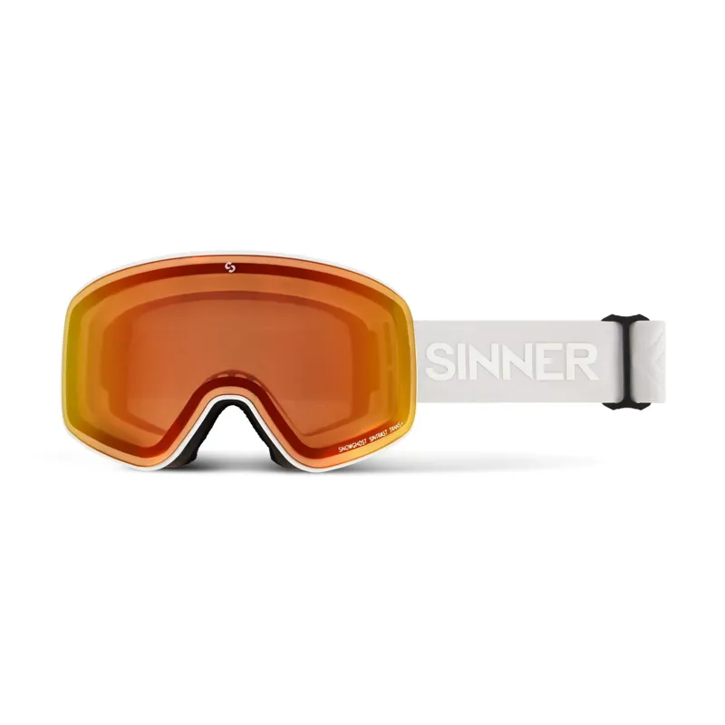 2025 Sinner Snowghost ski goggles white/photochromic red lens-1