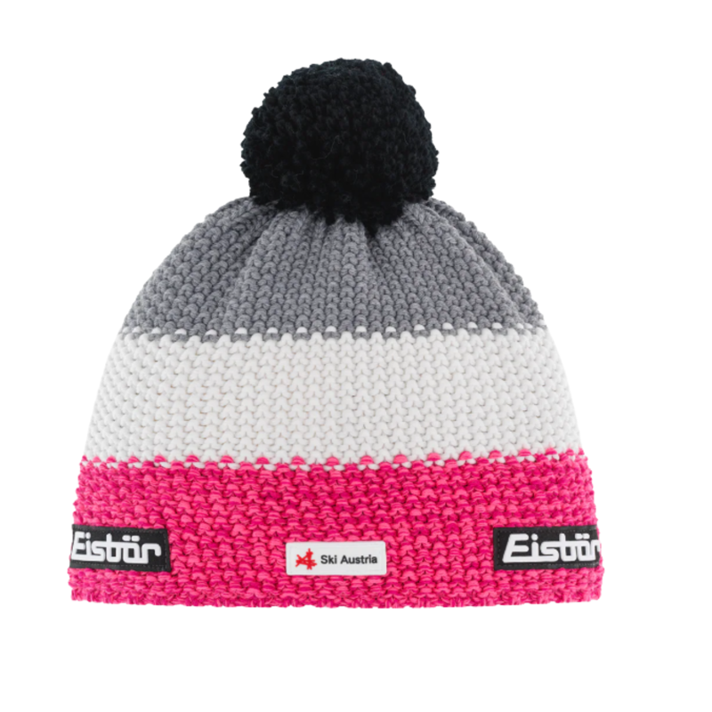 2026 Eisbar Star pompom SA kids beanie hat pink/white/grey