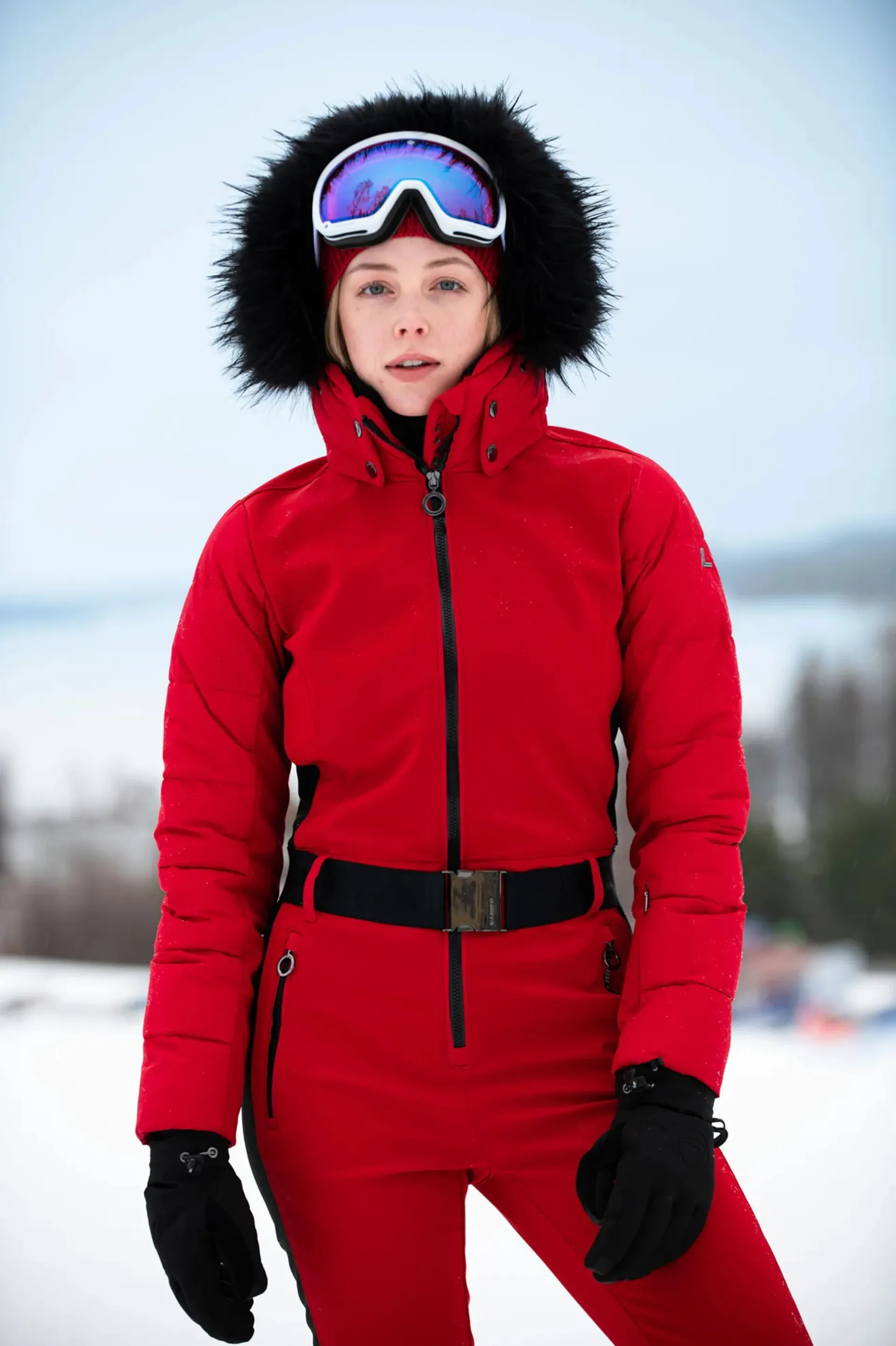 Ski Wear Icepeak Skioverall 2024 Luhta Termisvaara Womens Ski Suit Red