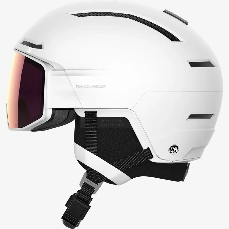 2024 Salomon Driver Prime Sigma Plus ski visor helmet white-2