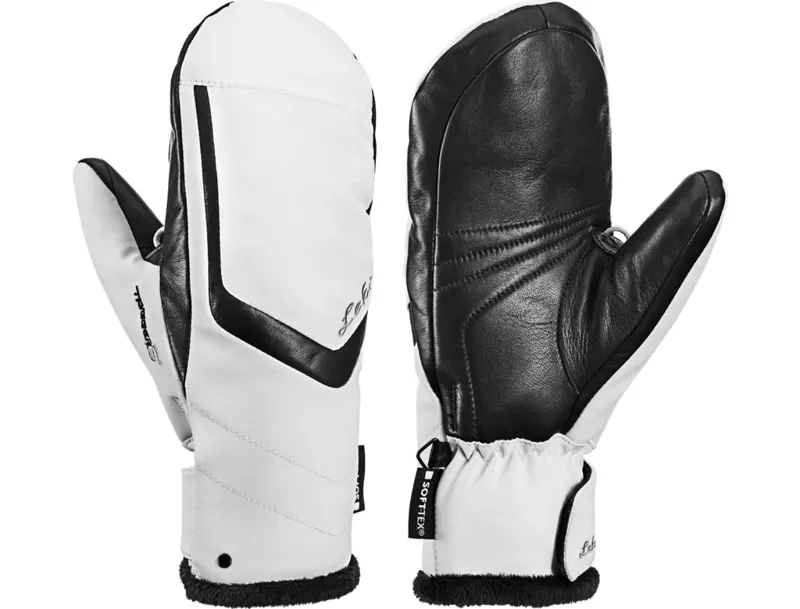 ladies black ski mittens