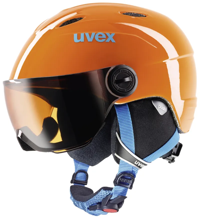 Uvex Junior Kids Visor Ski Helmet Orange