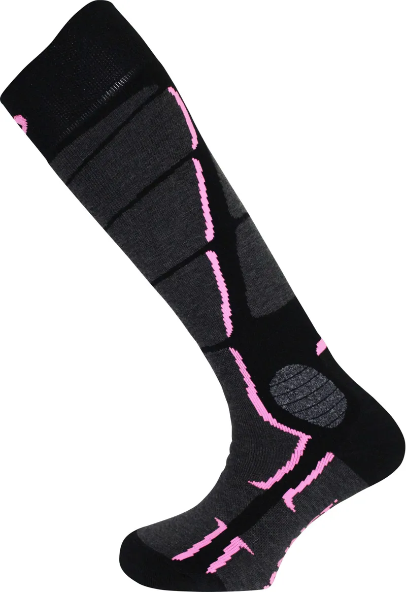 Wooly Silk Ladies Ski Socks 2020 Black / Pink